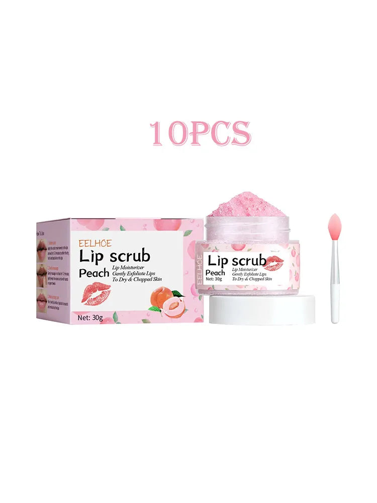 Peach Lip Scrub Exfoliates Dead Skin For Dry Lips Hydration