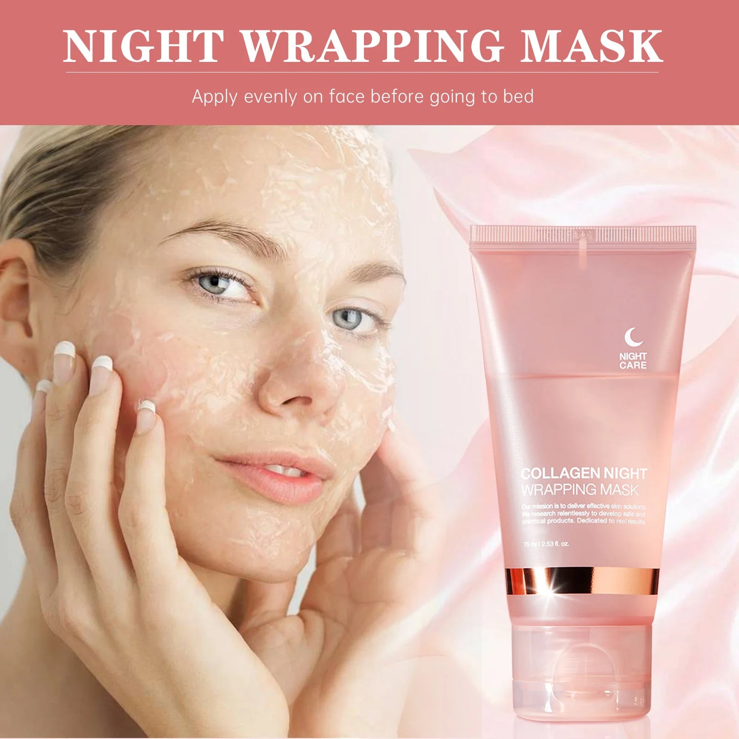 Collagen Night Wrapping Face Mask For Hydration And Elasticity