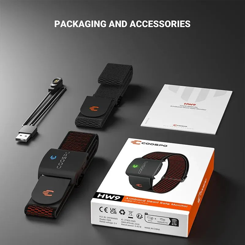 COOSPO HW9 Heart Rate Armband Monitor With BLE5 ANT