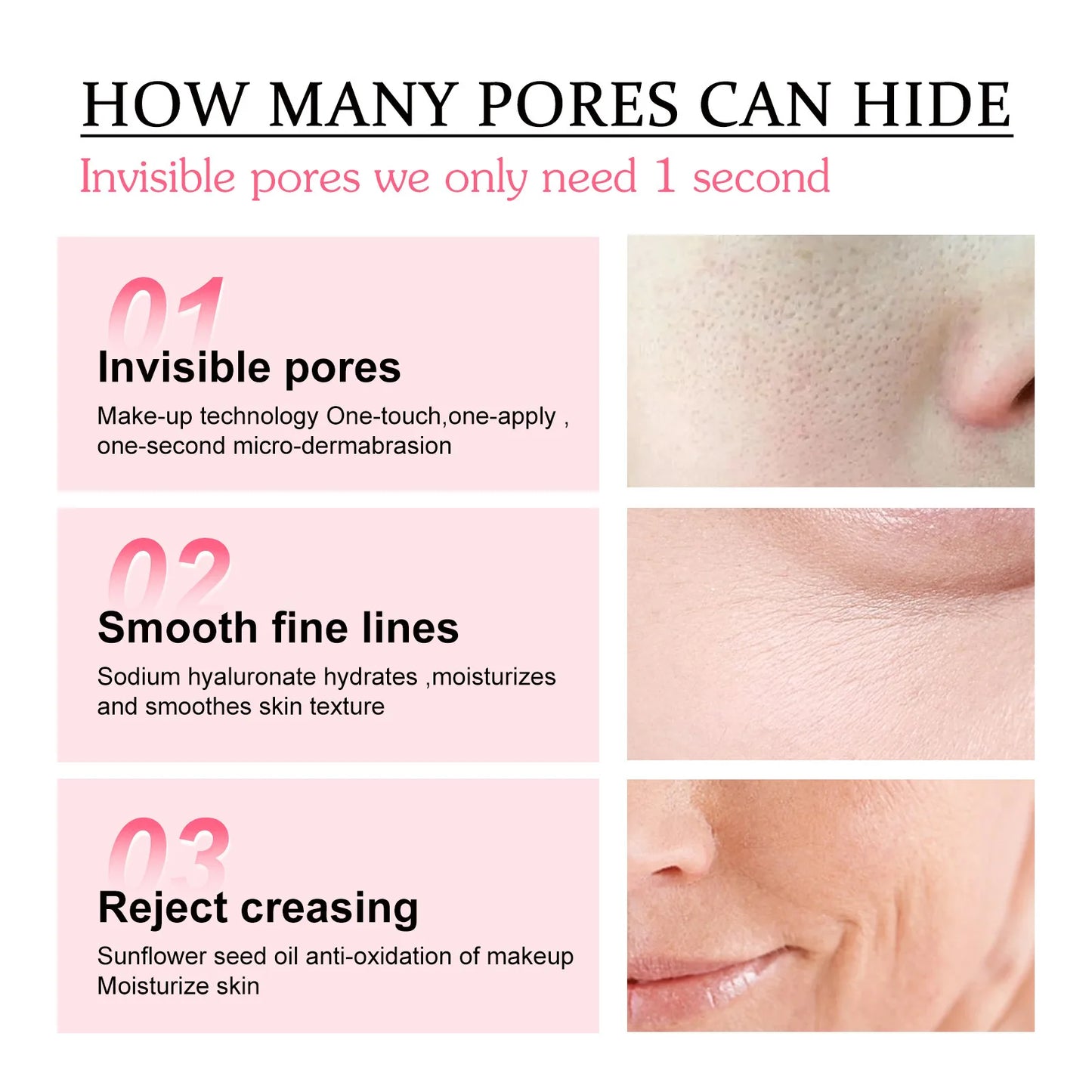 Ouhoe Invisible Pore Makeup Foundation Balm Oil Control Waterproof