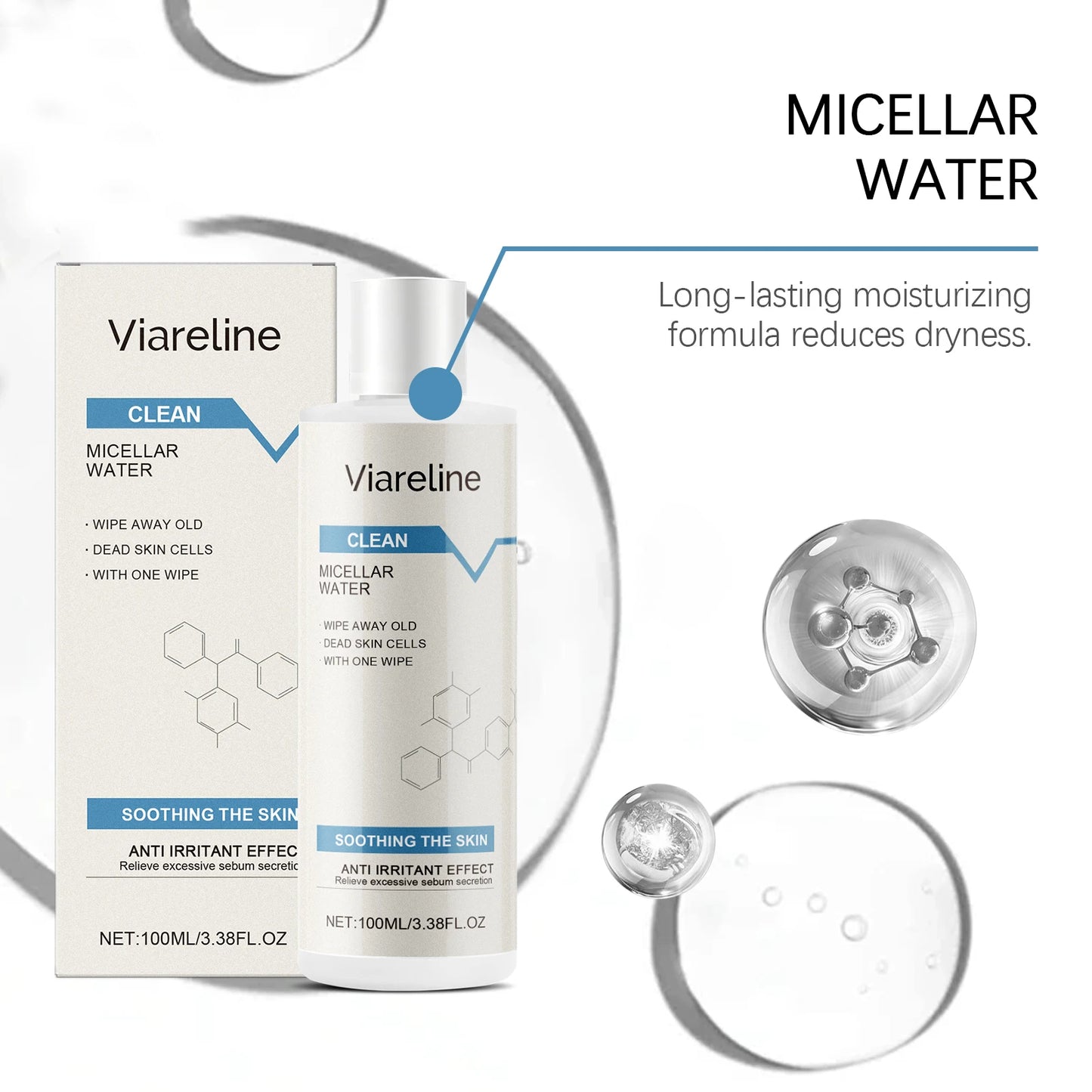 Gentle Makeup Remover Water For Pore Cleaning And Skin Texture