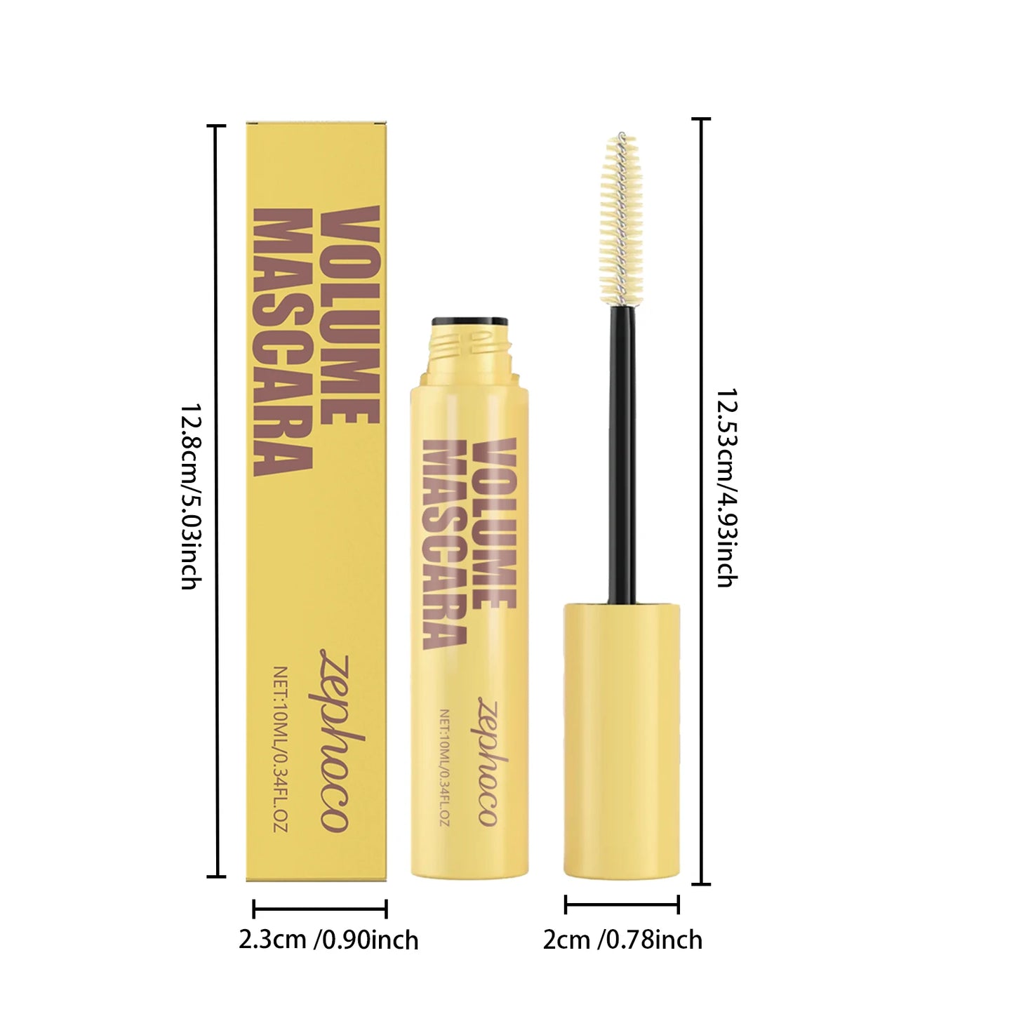 Zephoco Lengthening Waterproof Mascara For Thick Curling Lashes
