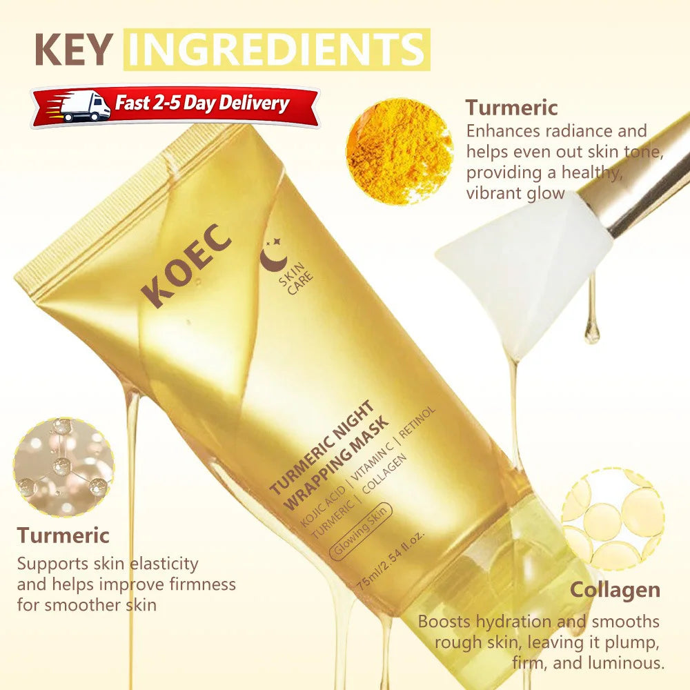 Turmeric Overnight Peel Off Mask With Collagen For Dark Spots