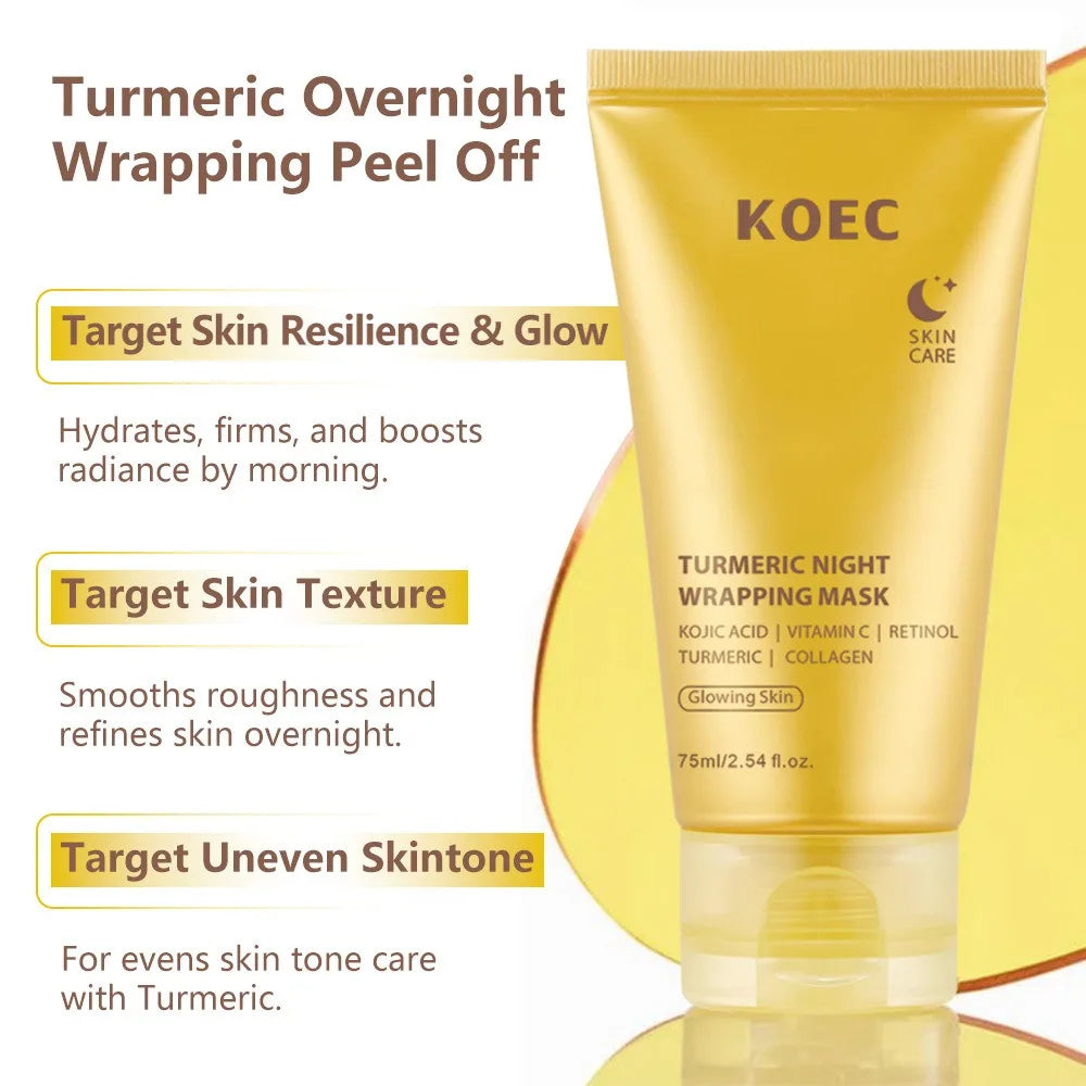 Turmeric Overnight Peel Off Mask With Collagen For Dark Spots