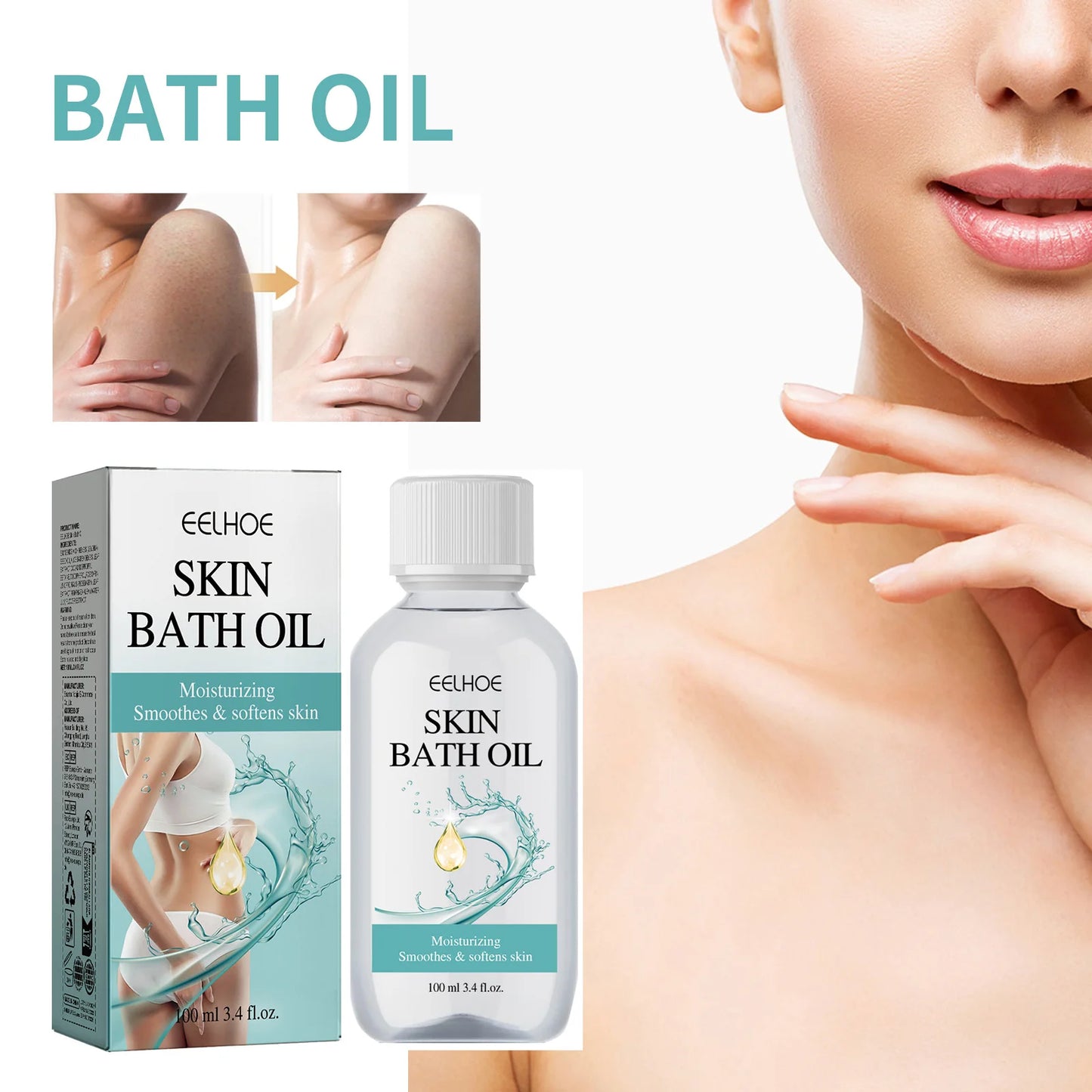 EELHOE Bath Oil For Skin Care Hydrating Shower Oil
