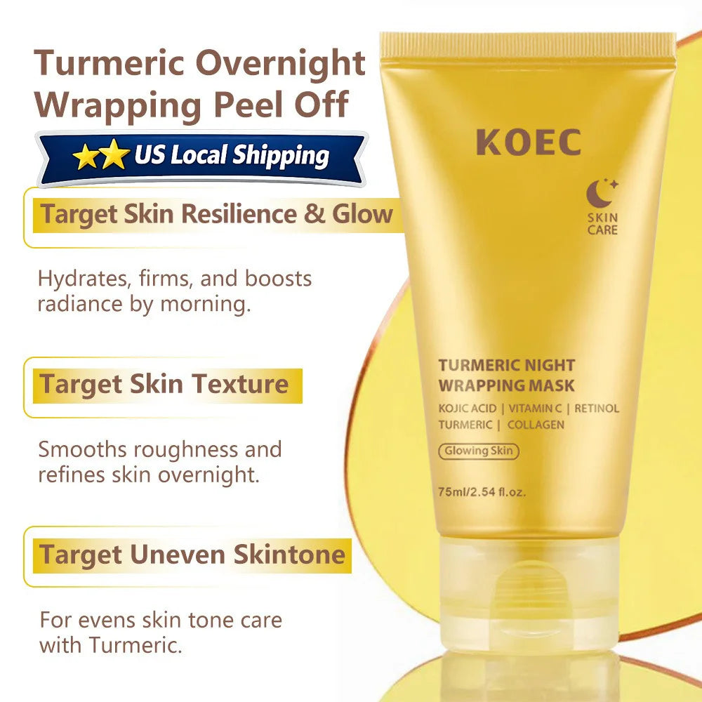 Turmeric Overnight Peel Off Mask With Collagen For Dark Spots