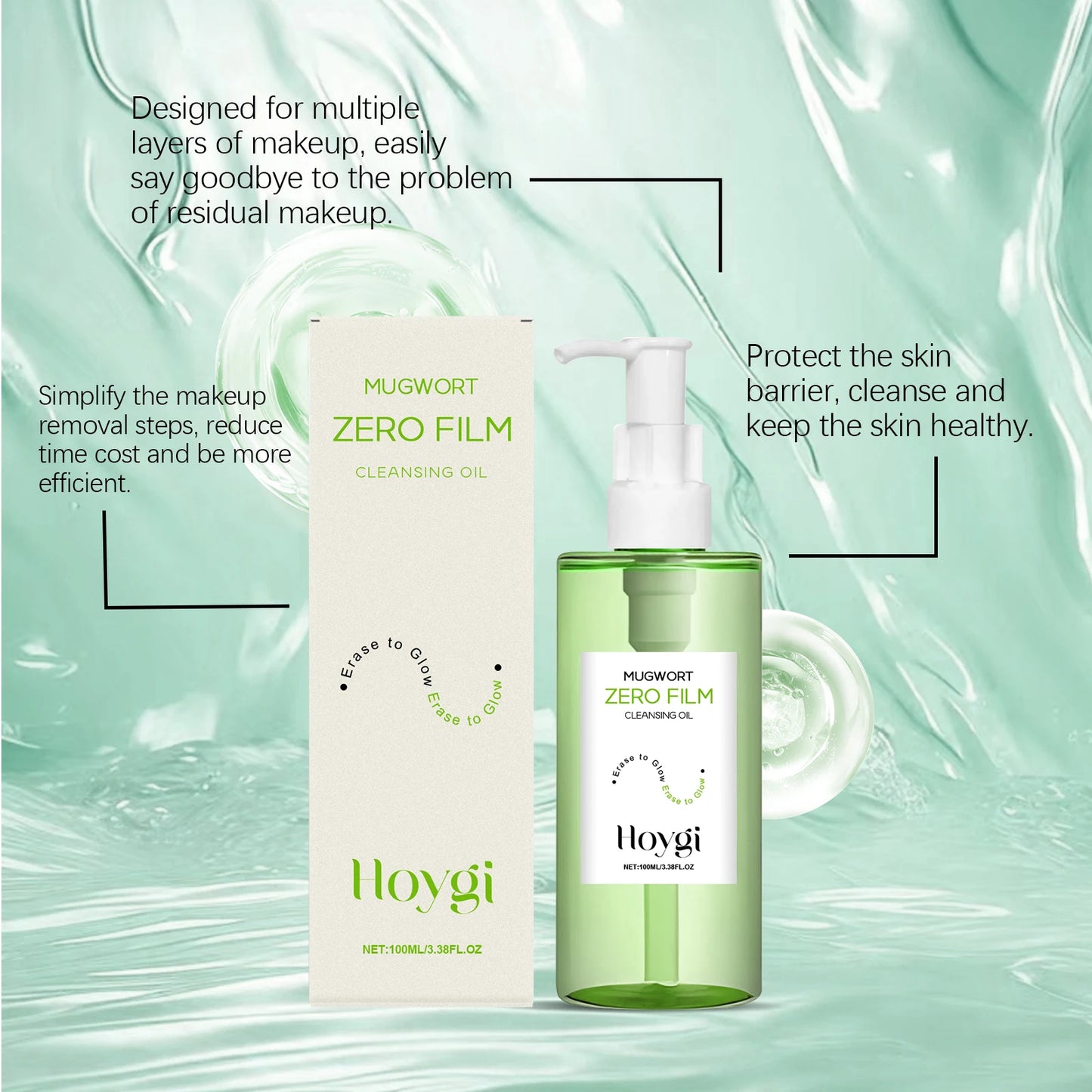 Hoygi Gentle Face Makeup Remover Dissolves Makeup Soothes Skin