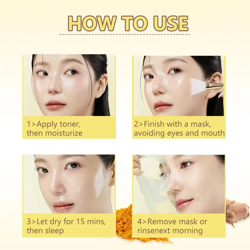 Turmeric Overnight Peel Off Mask With Collagen For Dark Spots