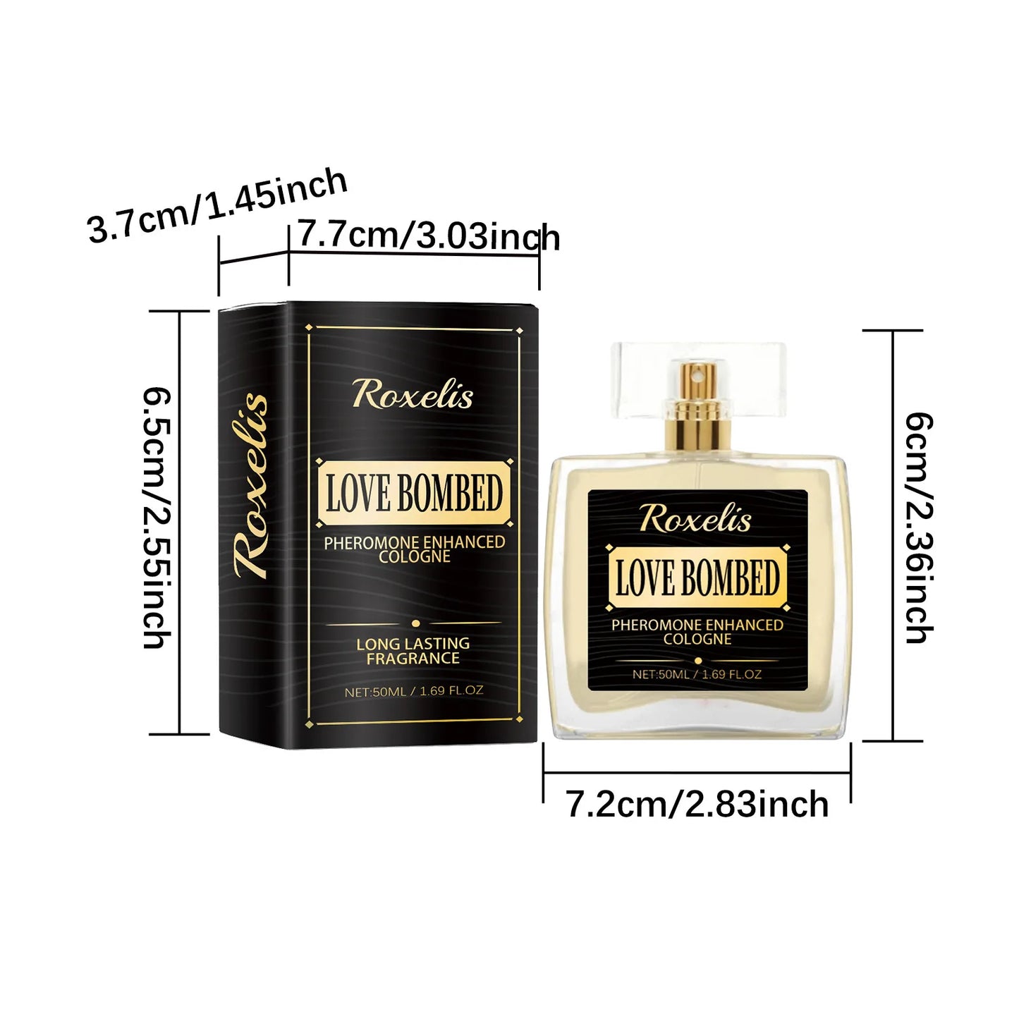 Roxelis Pheromone Men Cologne Fragrance Long Lasting Perfume