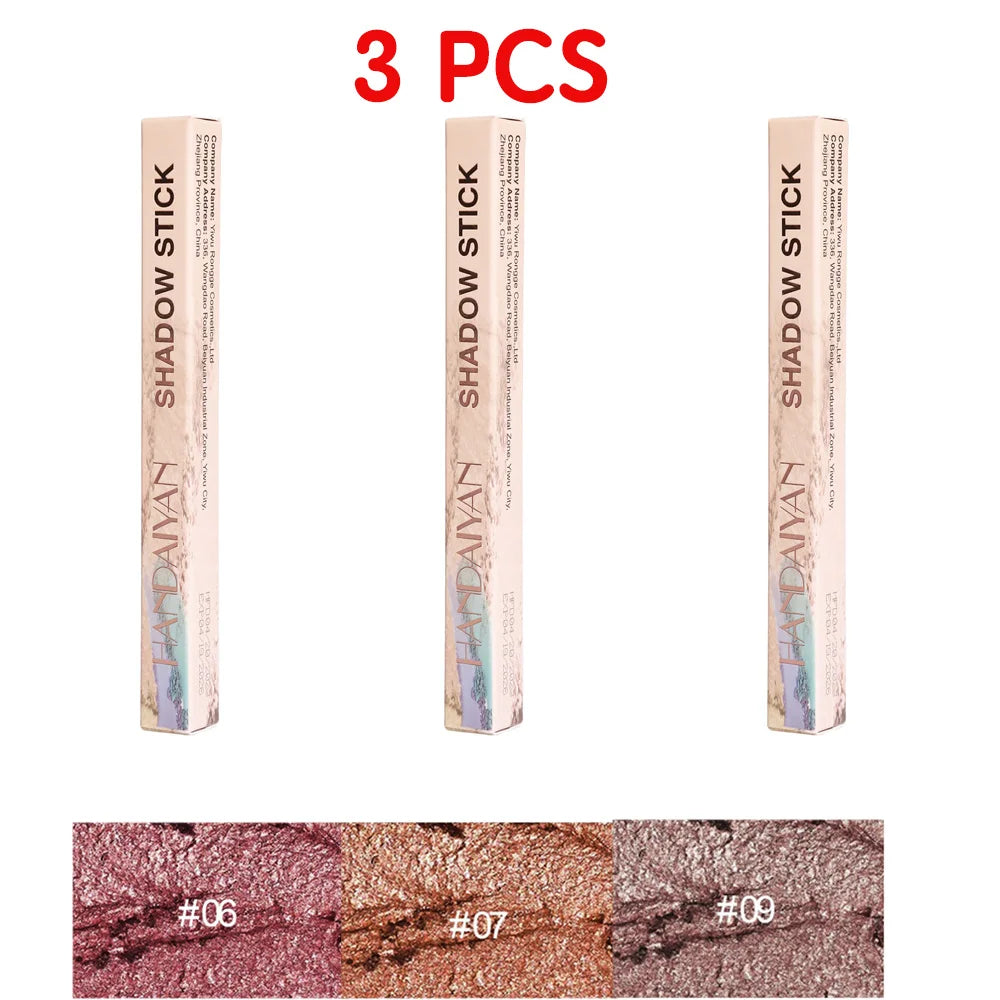 Cream Eyeshadow Sticks Trio Waterproof Longwear Matte Shimmer