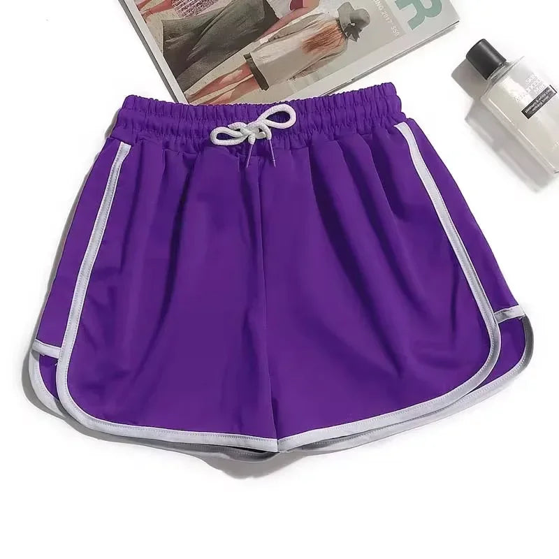 Korean Fashion Striped Sports Shorts For Women Casual Summer
