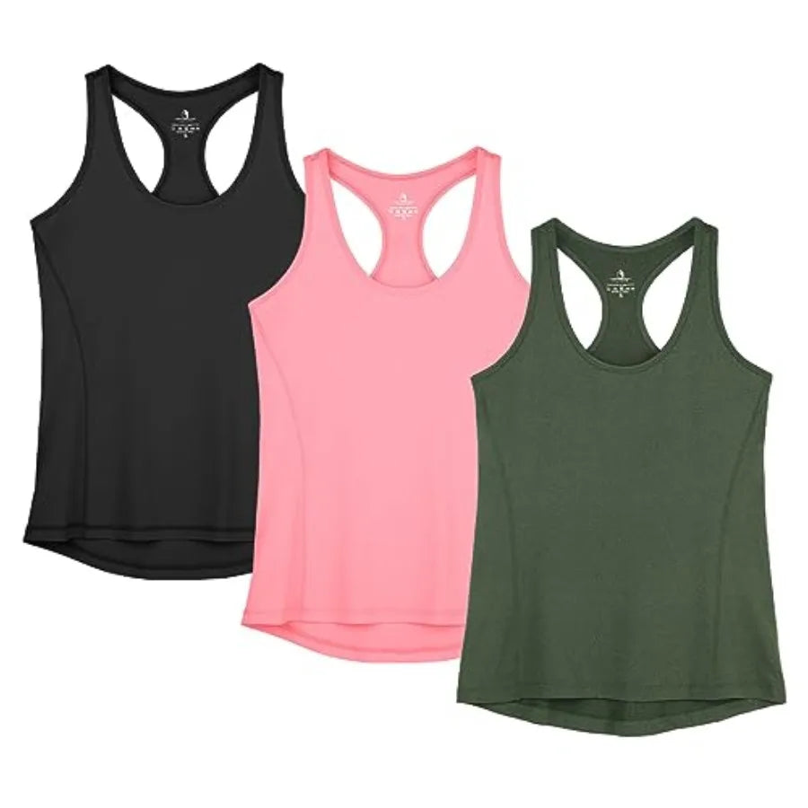 Icyzone Women's Racerback Workout Tank Tops Pack of 3