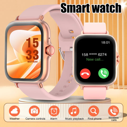 Odelettevcy Smartwatch With Wireless Calling Messages Music Playback Multi Sport