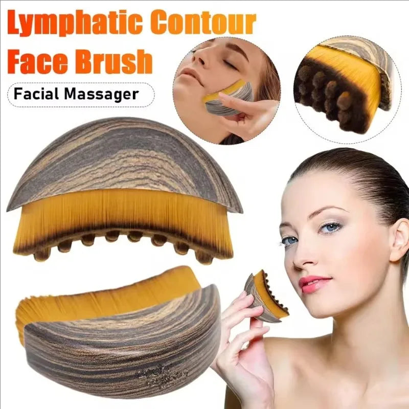 Portable Face and Neck Massage Brush for Facial Contour Sculpting
