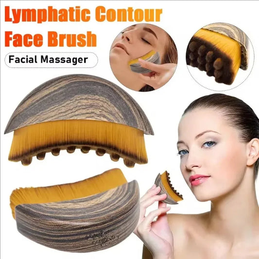 Portable Face and Neck Massage Brush for Facial Contour Sculpting
