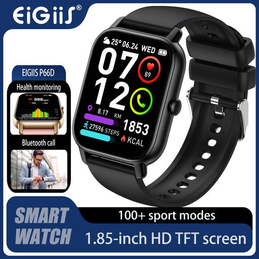 EIGIIS P66D Smartwatch 1.85 Inch TFT Health Monitor IP68 Bluetooth