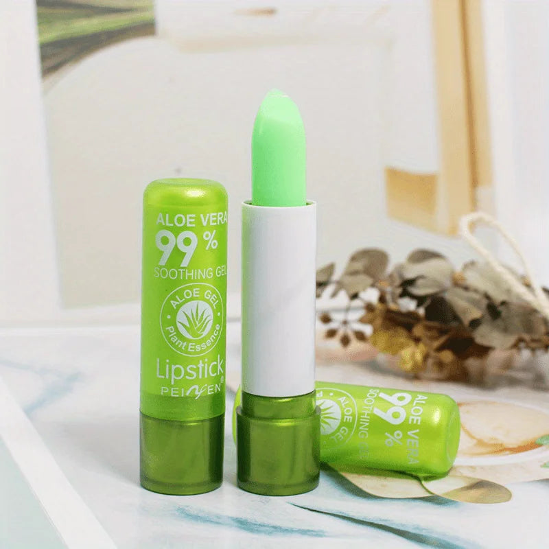 Aloe Vera Lip Balm Moisturizing Waterproof Color-Changing Lipstick