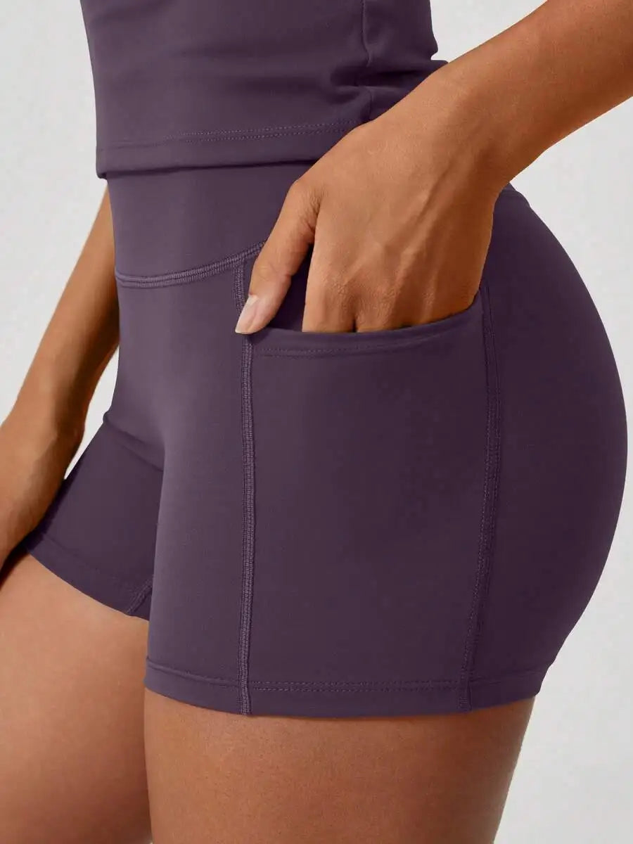 Women's Sweet Sports High Waist Tummy Control Butt Lifting Shorts