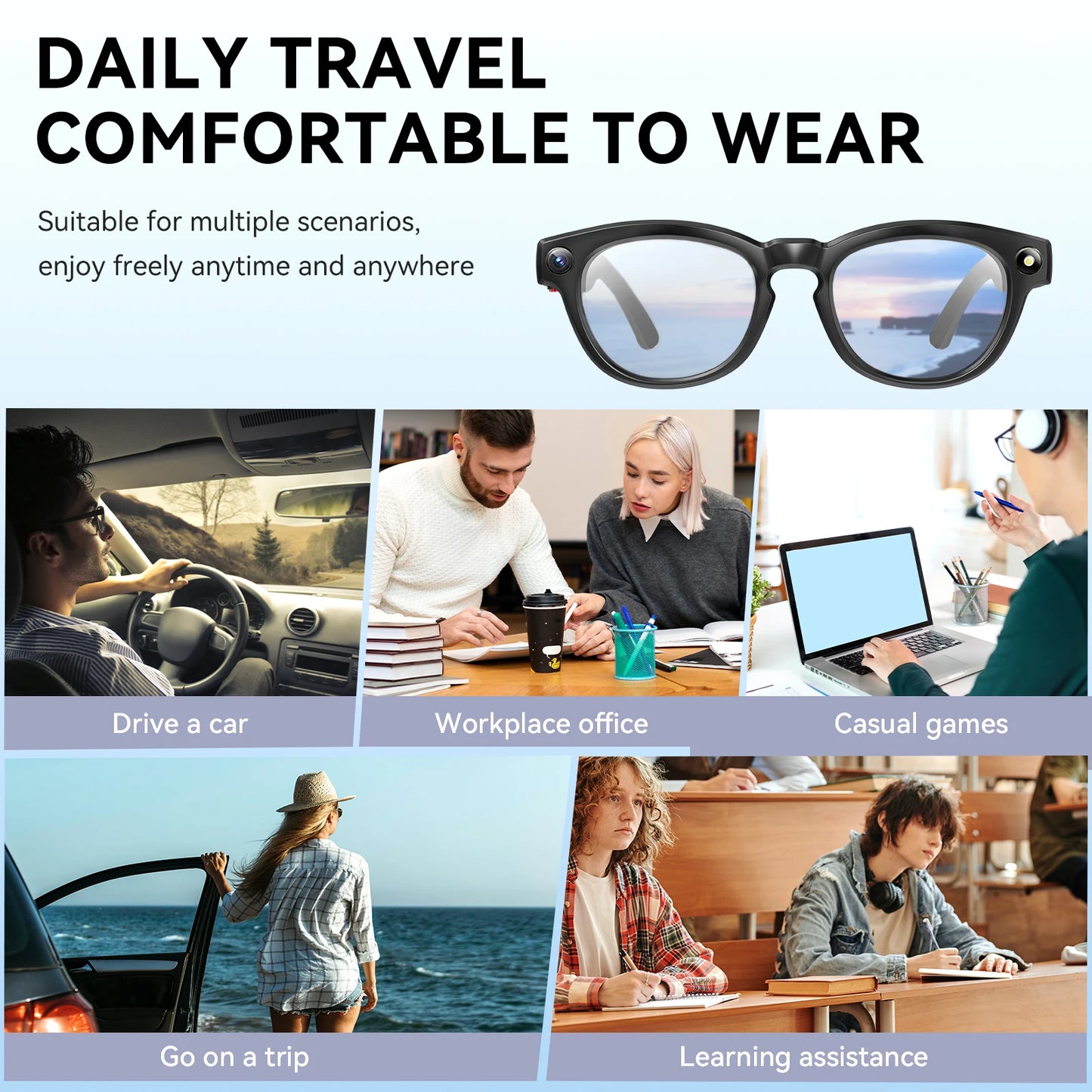 EIGIIS AI Smart Glasses With Bluetooth Calling And Translation