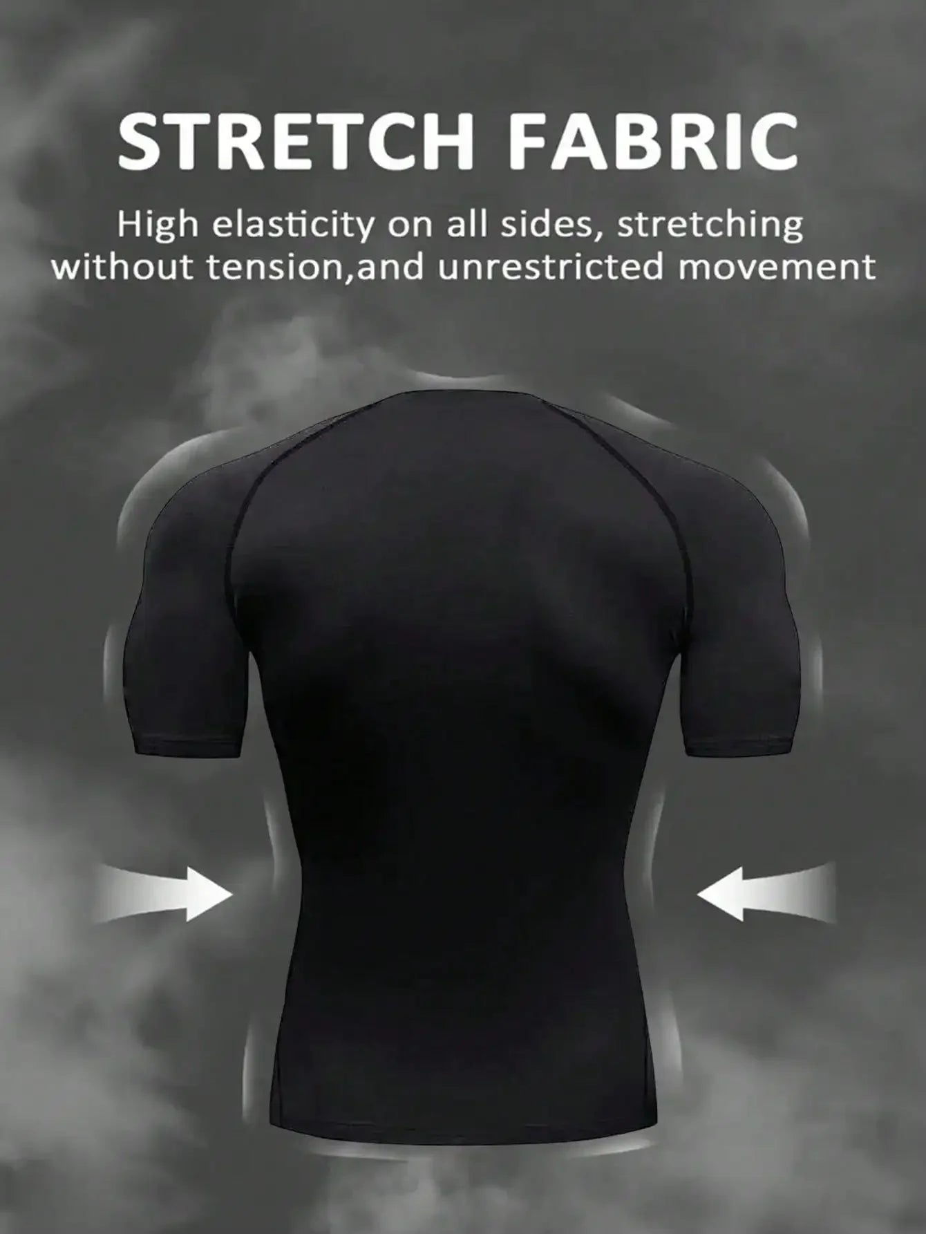 Mens Barbell Print Raglan Short Sleeve Compression Gym T Shirt