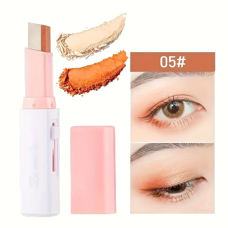 2-Pack Dual-Tone Eye Shadow Stick Waterproof Long-Lasting