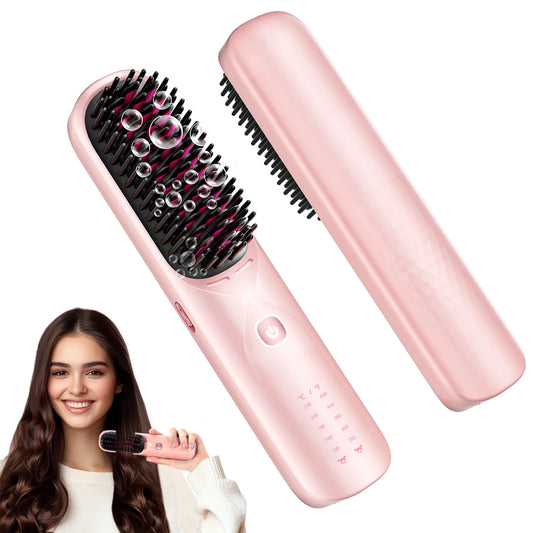 BOPCAL Cordless Hair Straightener Comb Brush 5S Fast Heating