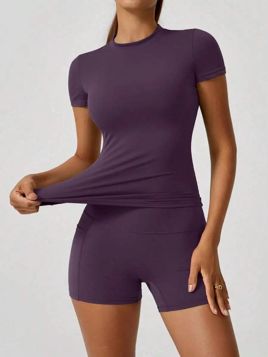 Women's Sweet Sports High Waist Tummy Control Butt Lifting Shorts