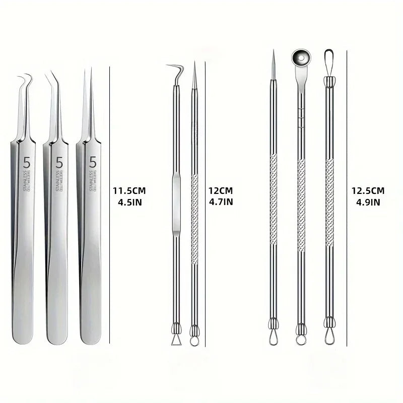 Stainless Steel Skin Care Tool Set For Blackhead And Pimple