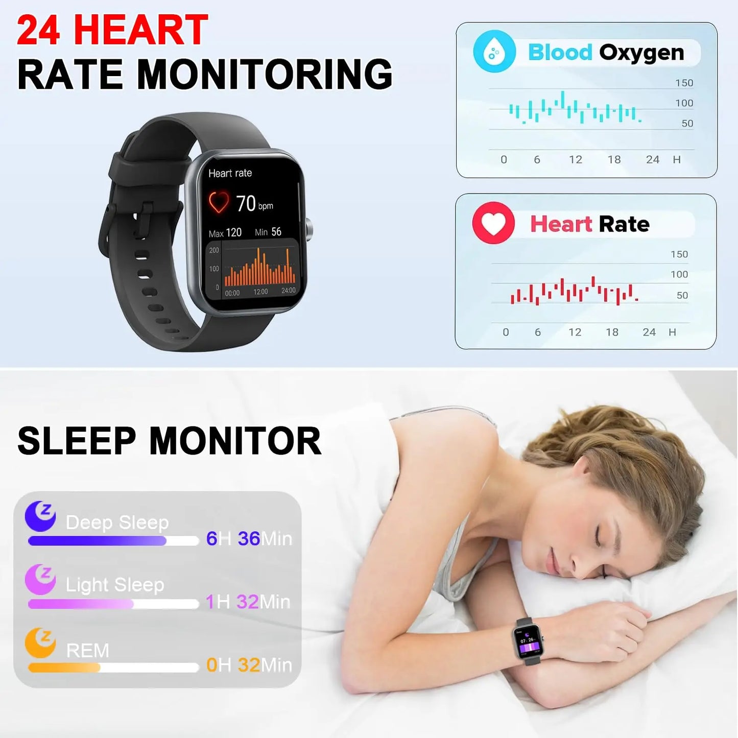 Nerunsa Smart Watch With Answer Calls 100 Sport Modes