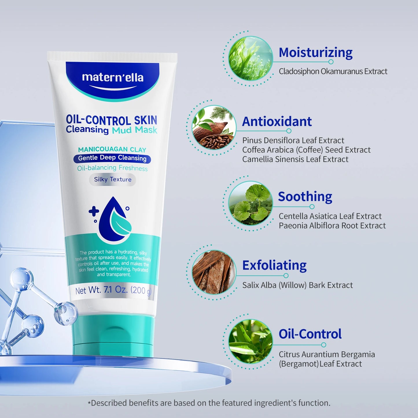 Matern'ella Manicouagan Clay Mud Mask For Oil Control Cleansing