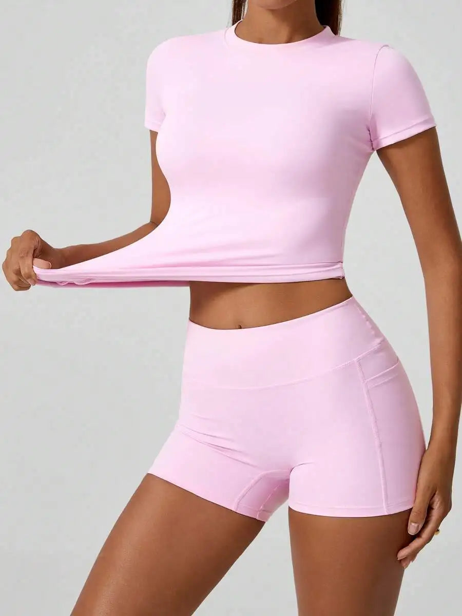 Women's Sweet Sports High Waist Tummy Control Butt Lifting Shorts