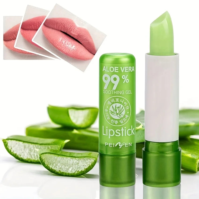 Aloe Vera Lip Balm Moisturizing Waterproof Color-Changing Lipstick