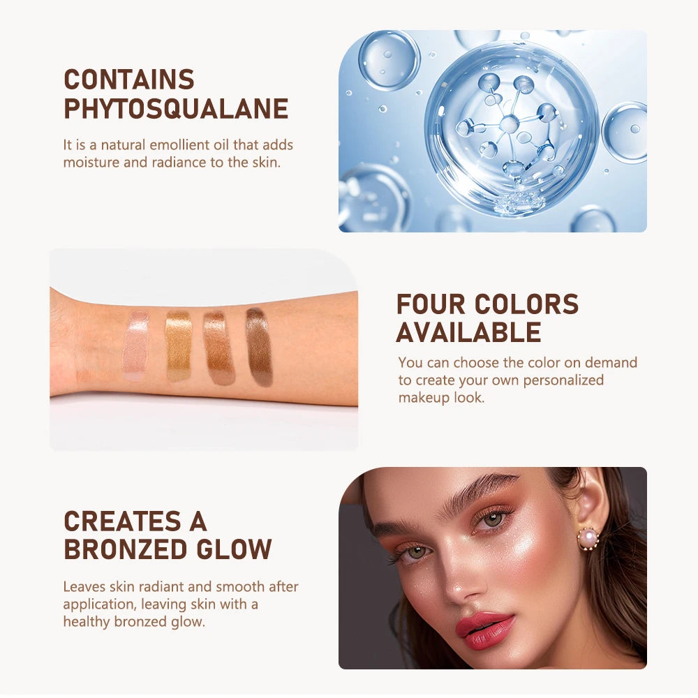 Ibcccndc Glow Bronzing Drops Hydrating Liquid Bronzer Serum