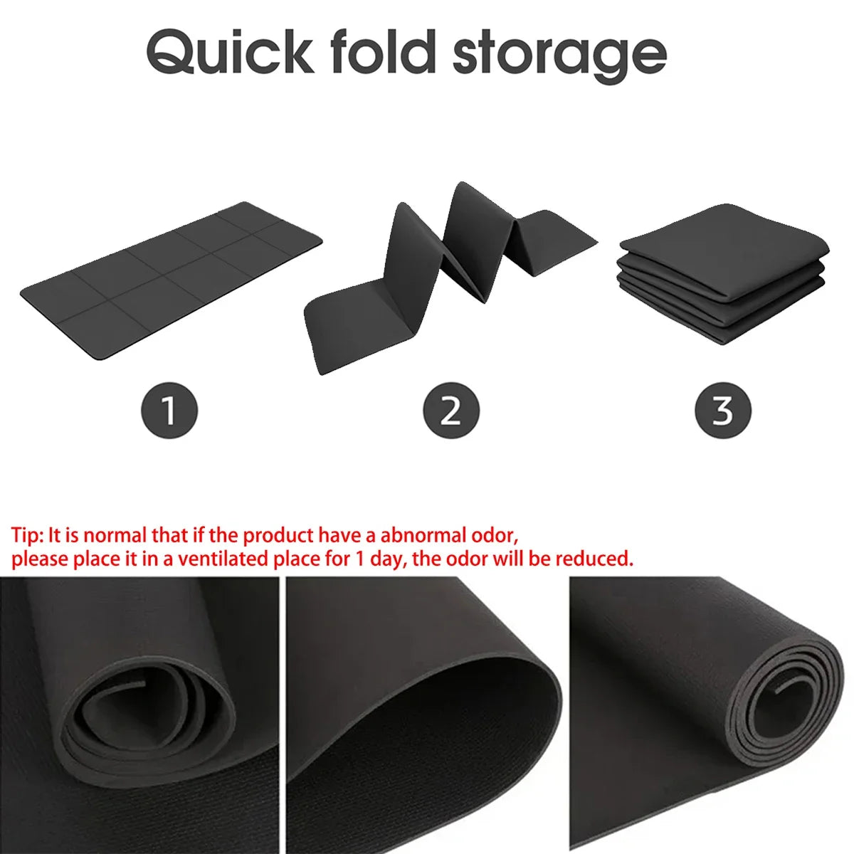 Foldable Yoga Mat Eco Friendly EVA Folding Travel Fitness Mat