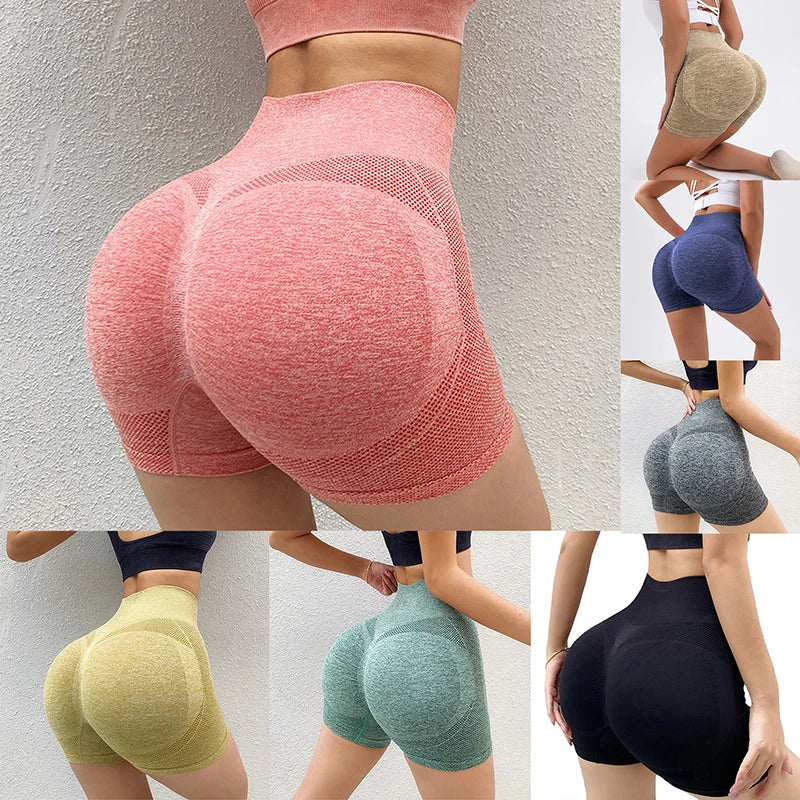 High-Waisted Women's Sports Shorts Quick-Dry Tight Fit Yoga