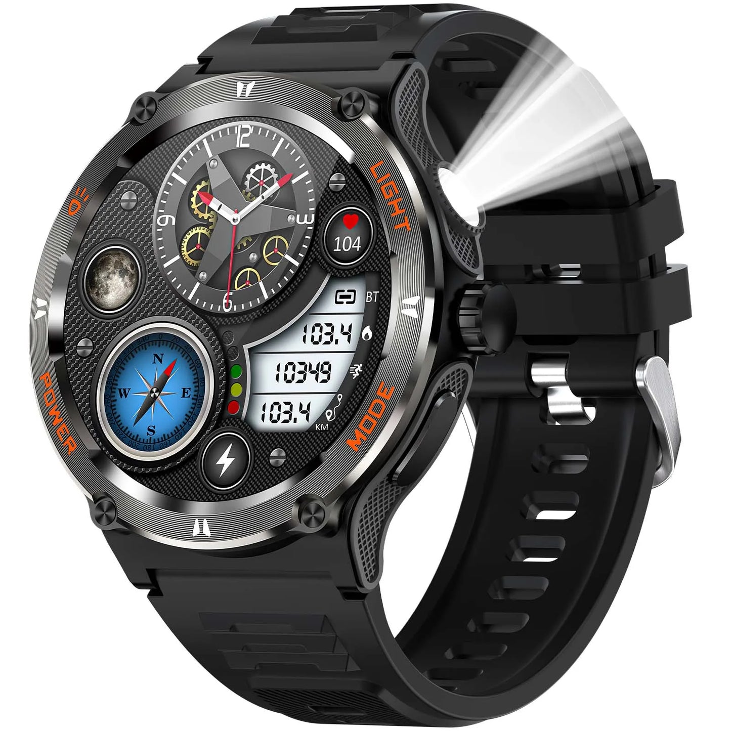 EIGIIS Smart Watch 3ATM Waterproof Health Heart Rate Sleep Tracker