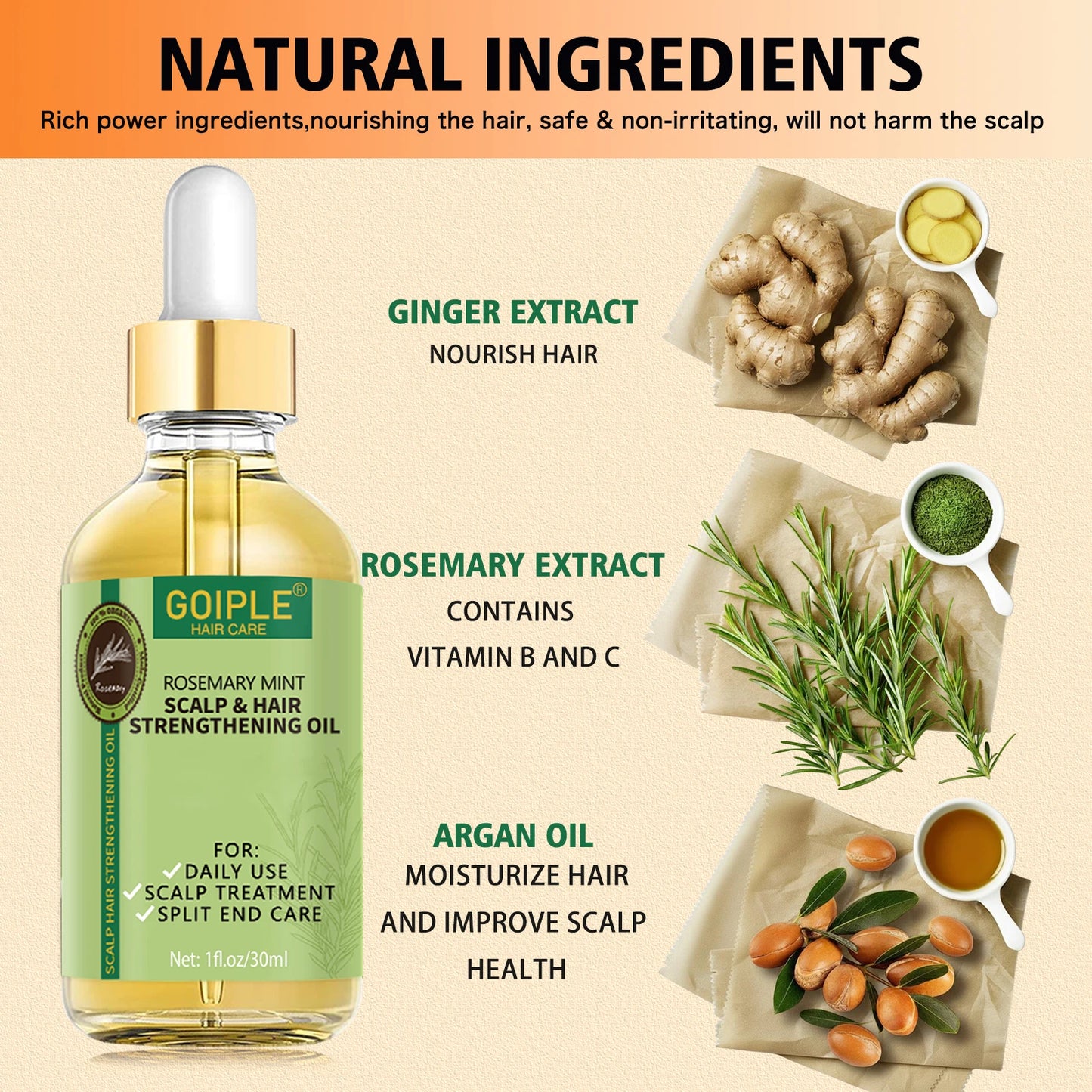 Edge Control Wax With Rosemary Oil For Strong Hold Frizz