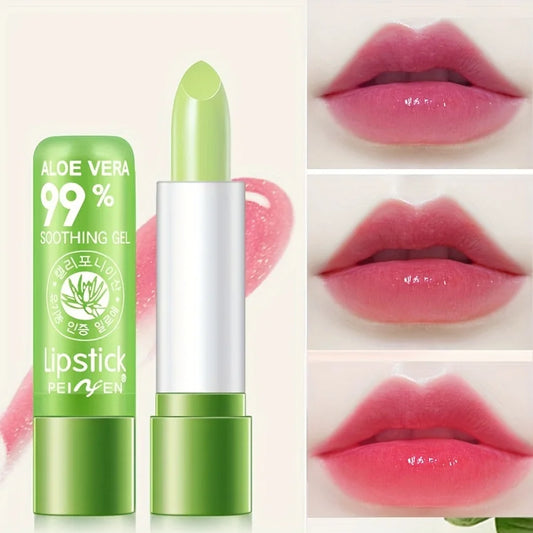 Aloe Vera Lip Balm Moisturizing Waterproof Color-Changing Lipstick