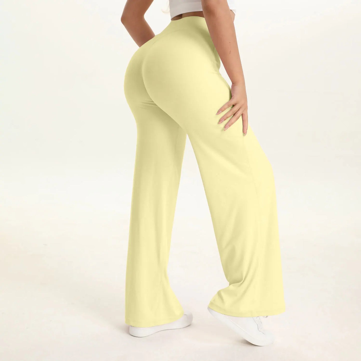 NCLAGEN SoftMotion Straight Leg Bottoms Women Mid Waist Yoga Pants
