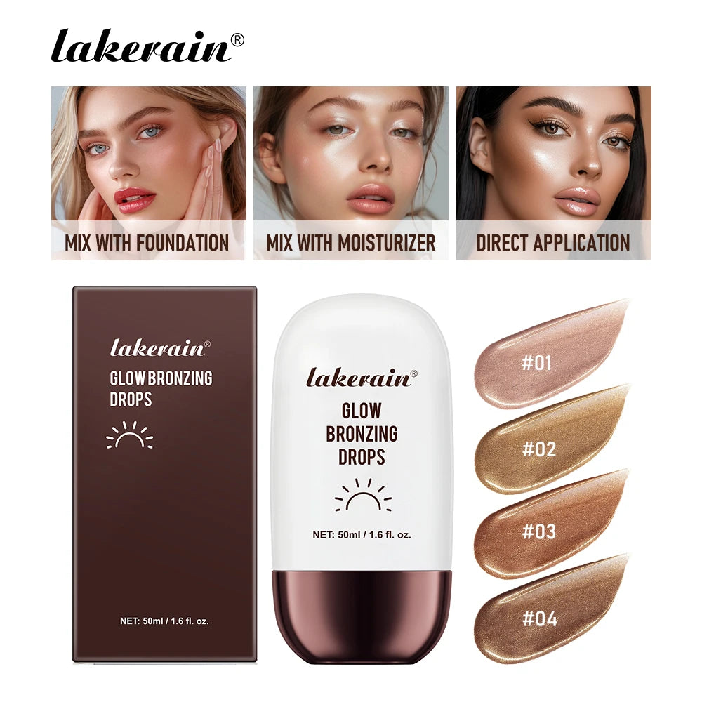 Ibcccndc Glow Bronzing Drops Hydrating Liquid Bronzer Serum