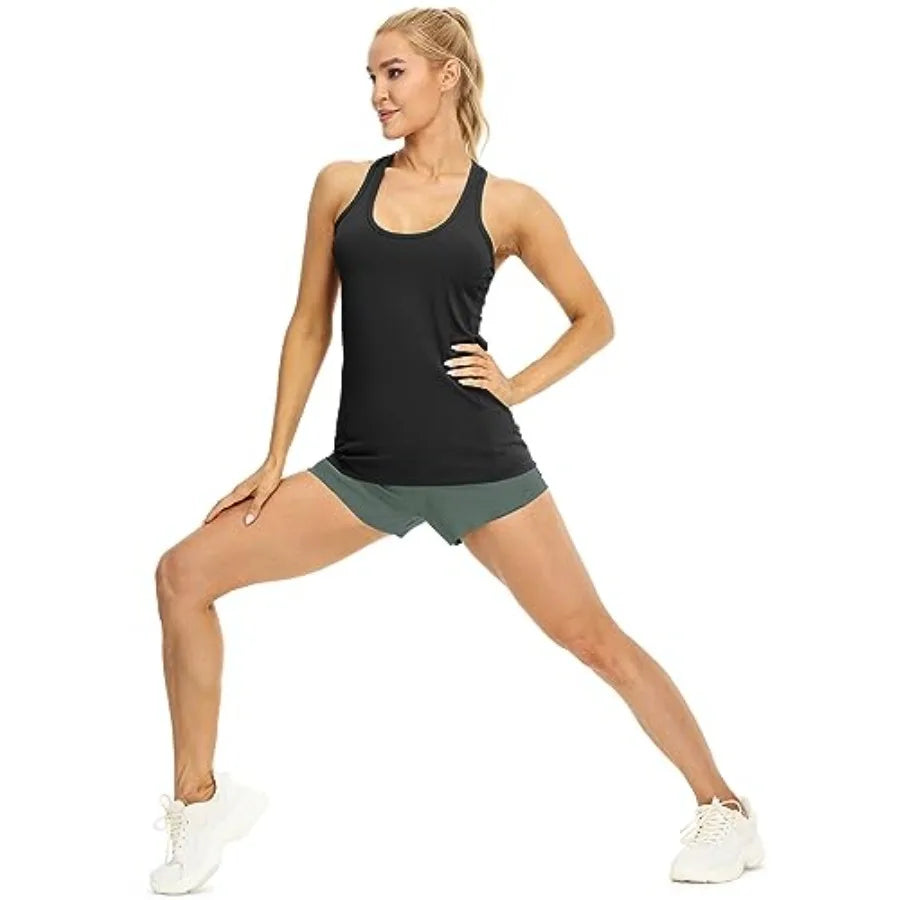 Icyzone Women's Racerback Workout Tank Tops Pack of 3