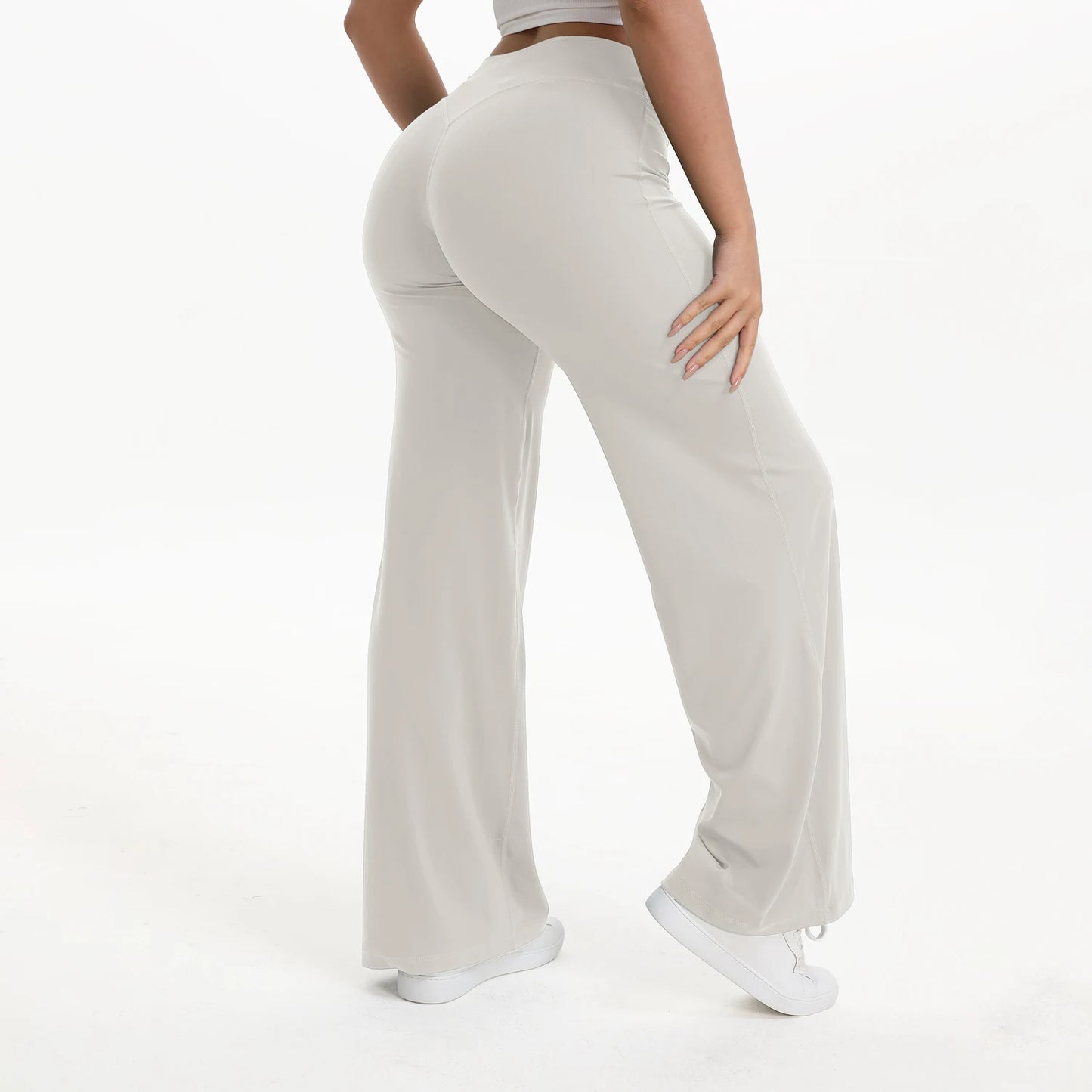 NCLAGEN SoftMotion Mid Waist Straight Leg Yoga Pants For Women