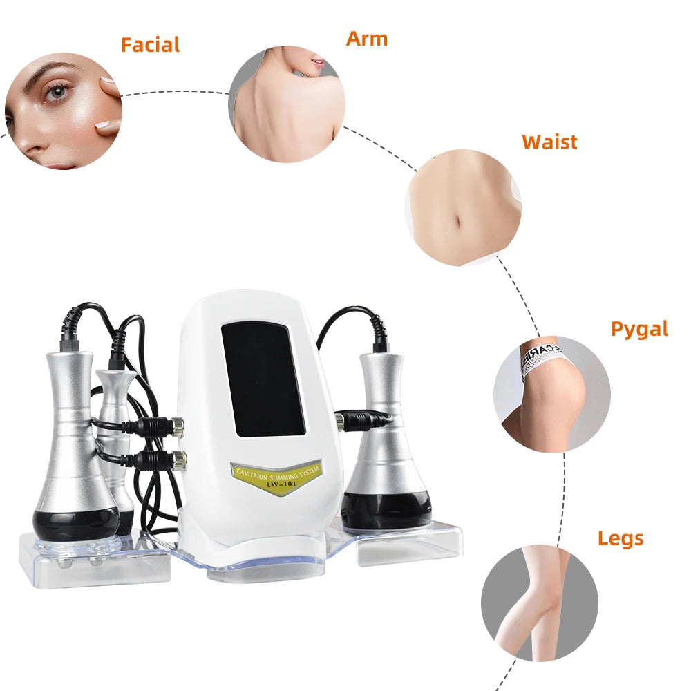 MISSHEART 3in1 Slimming Cavitation Massage Machine for Face and Body