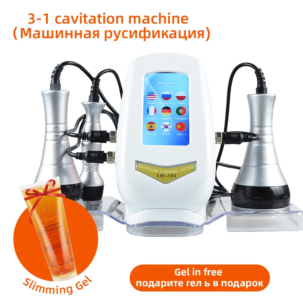 MISSHEART 3in1 Slimming Cavitation Massage Machine for Face and Body
