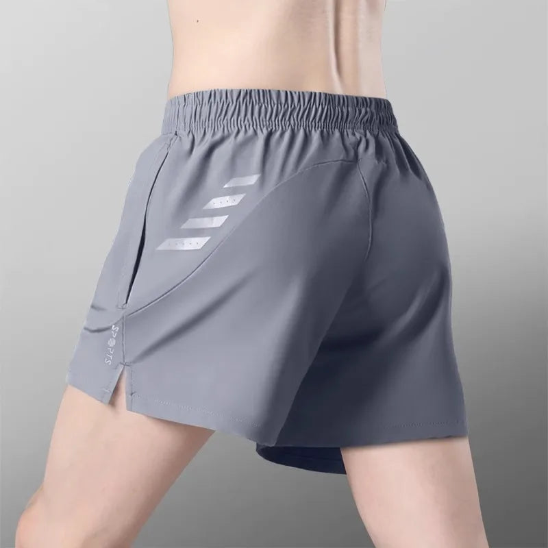 Unisex Three Quarter Running Shorts Quick Dry Mesh