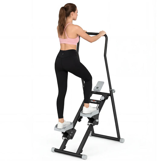 Foldable Stair Stepper For Home Gym With LCD Monitor