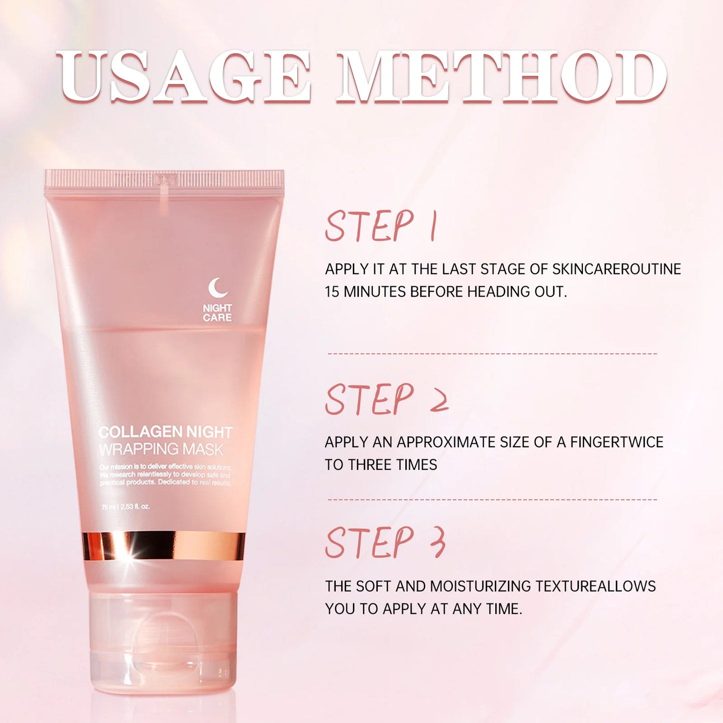 Collagen Night Wrapping Face Mask For Hydration And Elasticity