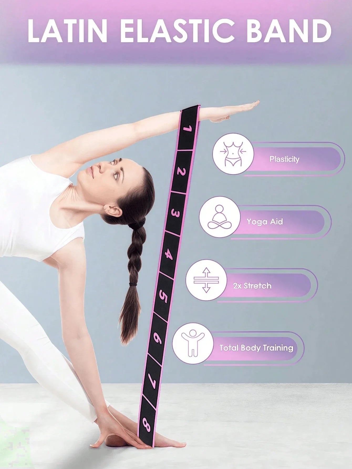 Yoga Elastic Band Fitness Resistance Strap For Pilates And Gymnastics