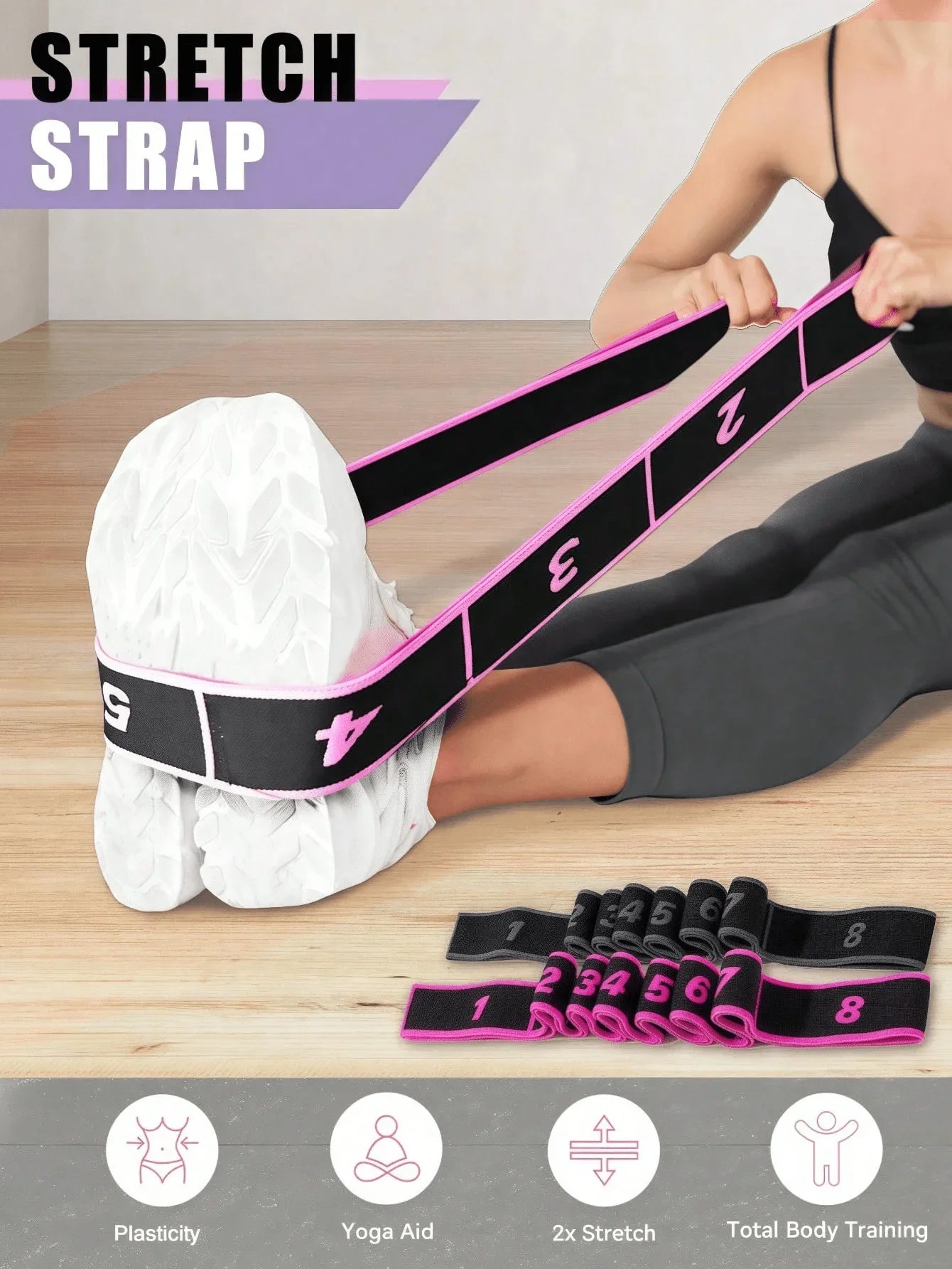 Yoga Elastic Band Fitness Resistance Strap For Pilates And Gymnastics