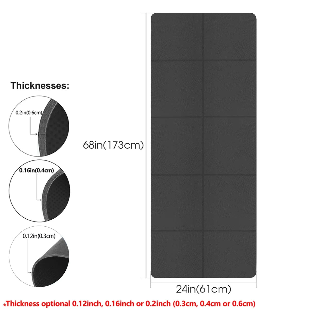Foldable Yoga Mat Eco Friendly EVA Folding Travel Fitness Mat